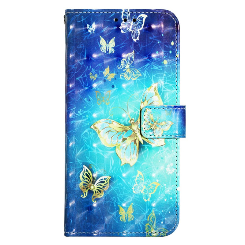 Oppo A79 5G Funda Mariposa Dorada