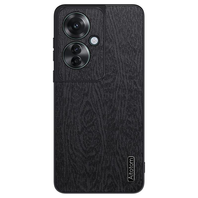 Oppo Reno 11F 5G Funda de polipiel efecto madera