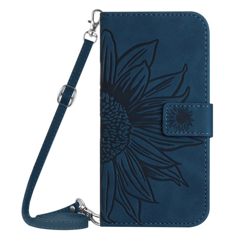 Oppo Reno 11F 5G Funda con estampado de girasol y colgante
 para el hombro