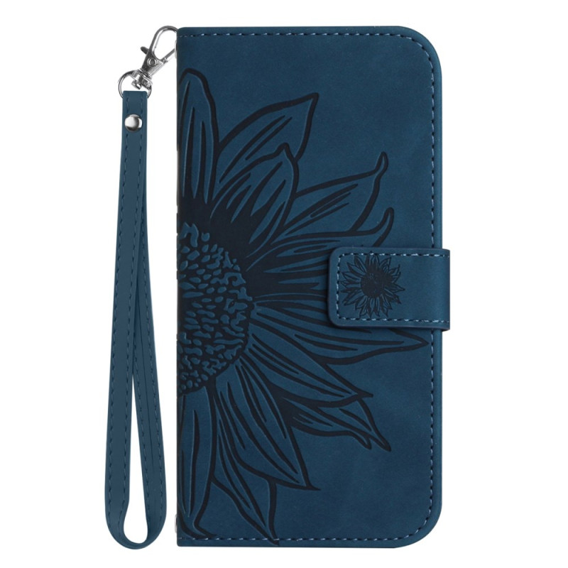 Oppo Reno 11F 5G Funda de cordón con estampado de girasol