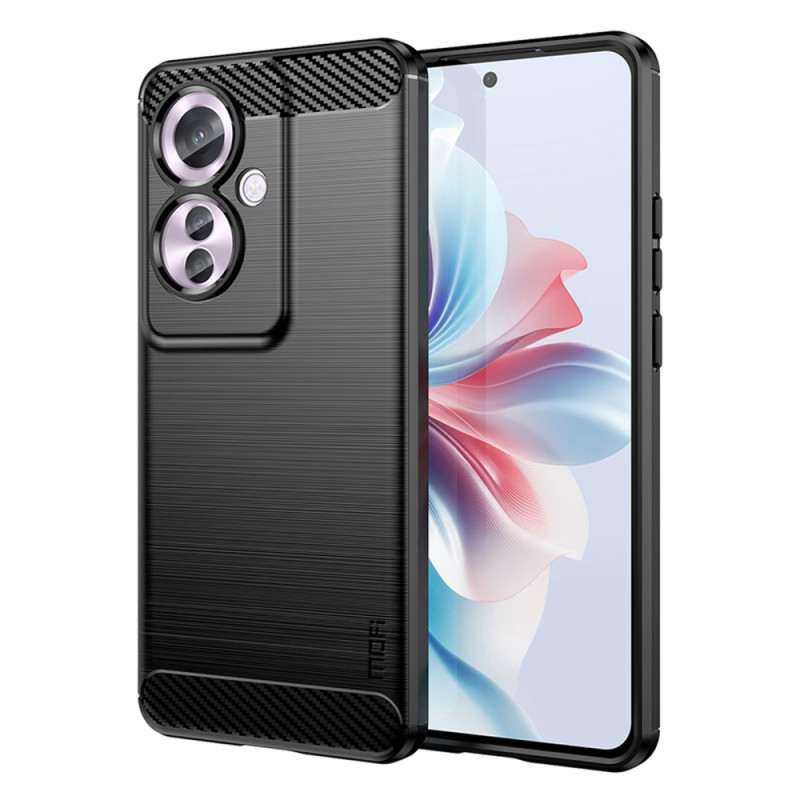 Oppo Reno 11F 5G Funda de fibra de carbono cepillada