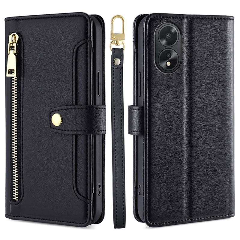 Funda Oppo A38 / A18 Wallet Lanyard y bandolera