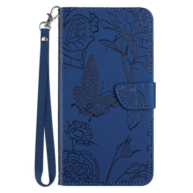 Funda Oppo A38 / A18 Mariposas Impresas con Lanyard