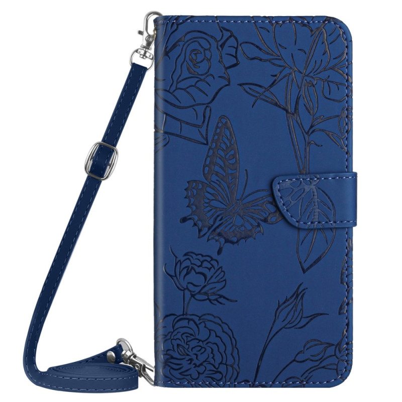 Funda Oppo A38 / A18 Estampado mariposa y bandolera