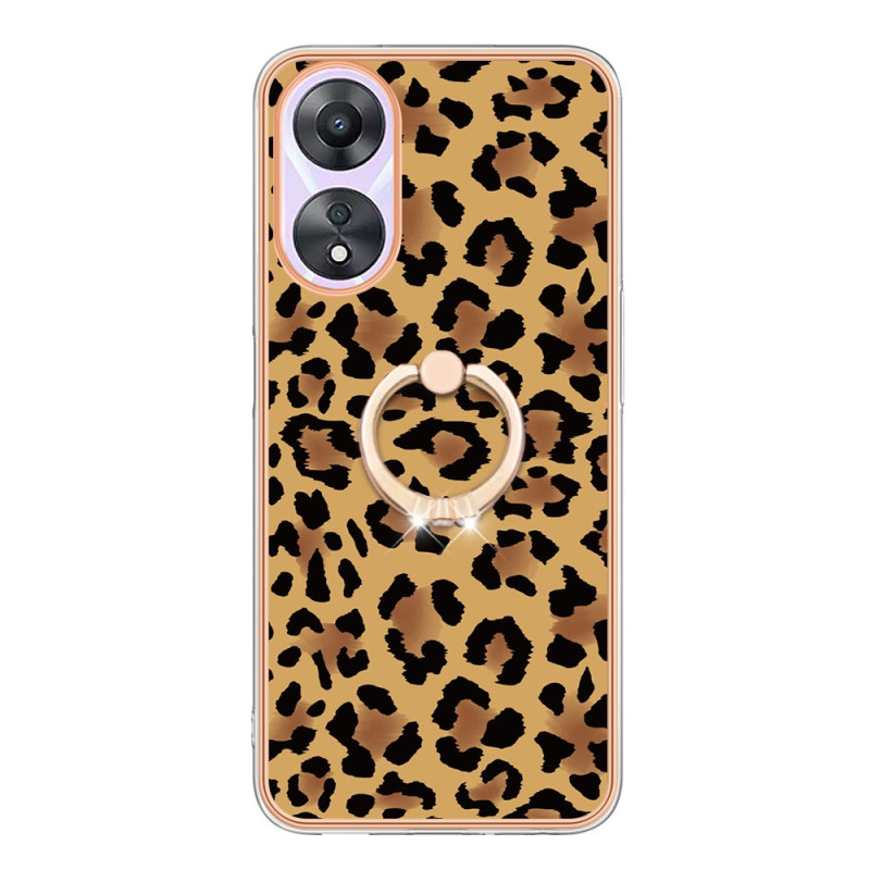 Oppo A78 5G Caso Leopard Anillo de Apoyo