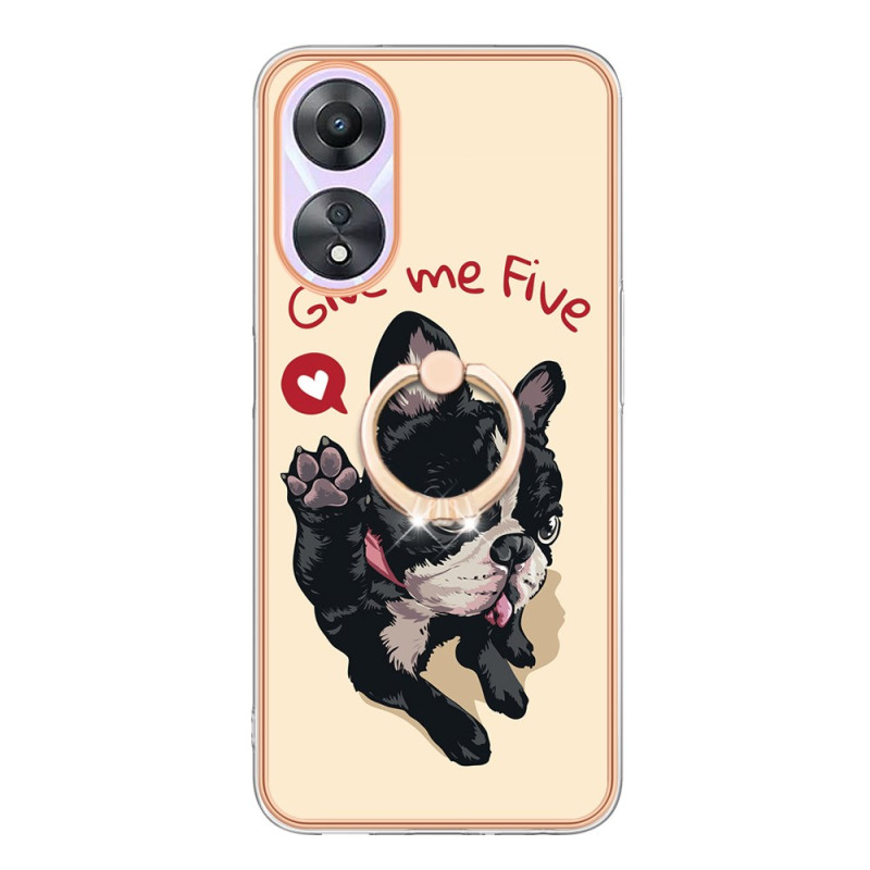 Funda Oppo A78 5G con anillo de soporte - Dog Give Me Five