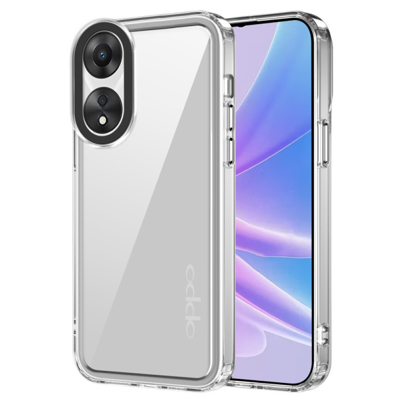 Oppo A78 5G Funda Transparente Bordes Metálicos