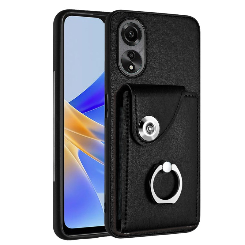 Oppo A78 5G Funda Tarjetero con Soplos y Anillo de Soporte