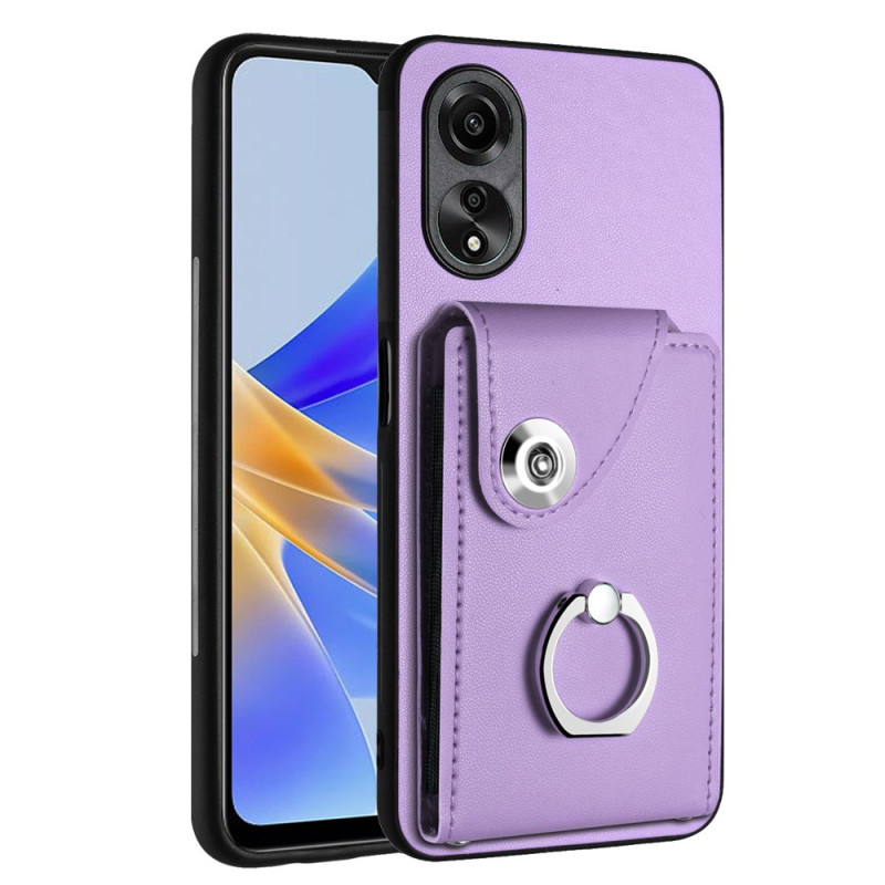 Oppo A78 5G Funda Tarjetero con Soplos y Anillo de Soporte