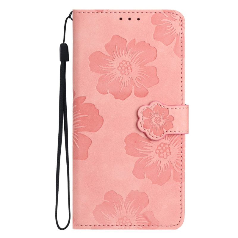 Funda Oppo A77 5G / A57 5G / 4G Lanyard Flower pattern