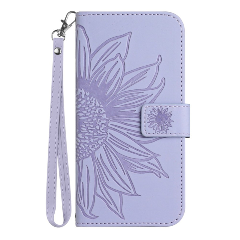 Funda Oppo A77 5G / A57 5G / 4G / A57s 4G Estampado girasol con colgante
