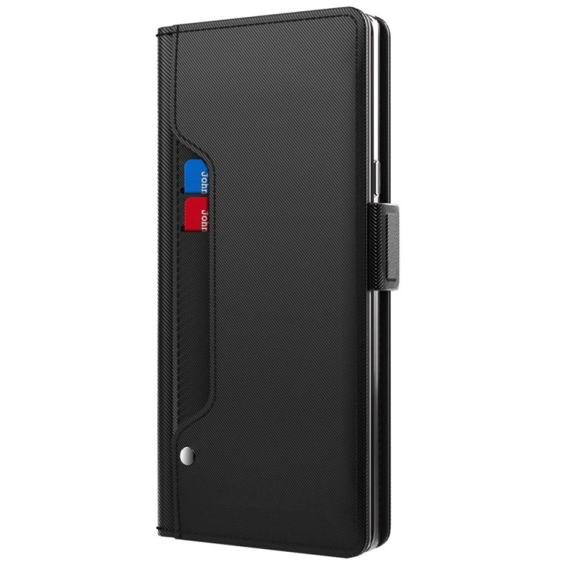 Oppo A77 5G / A57 5G Funda con espejo y tarjeta extraíble