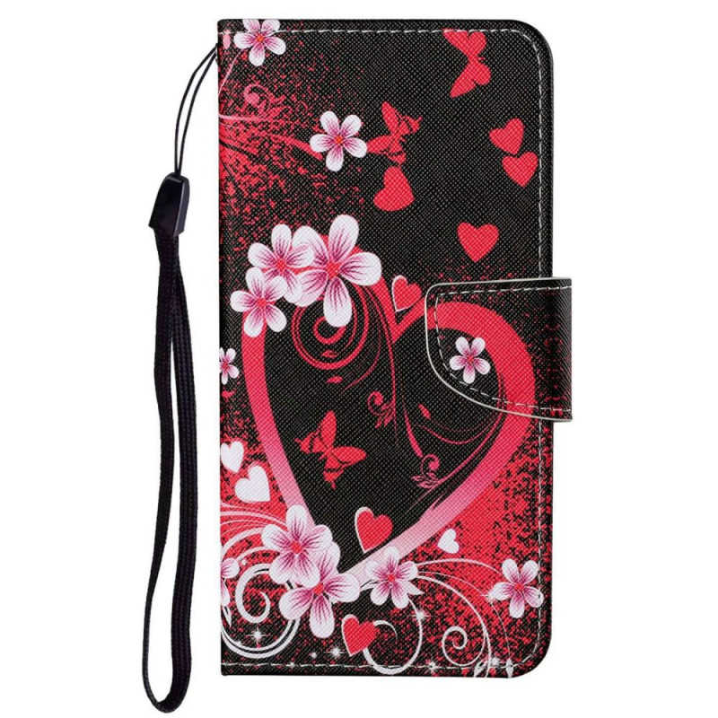 Funda de cordón Oppo A96 Red Heart