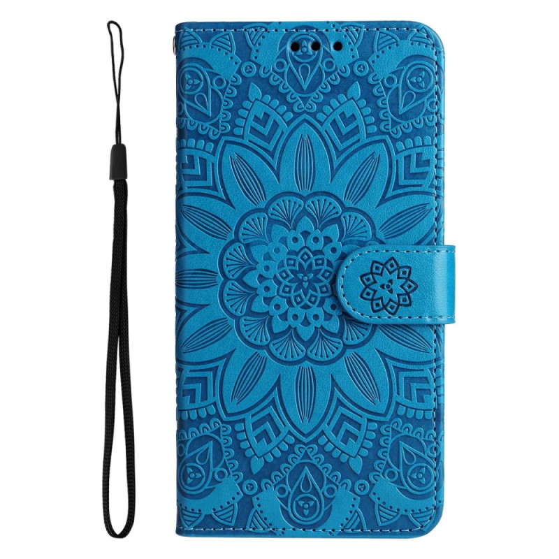 Funda A96 / Realme 9i Patrón girasol con colgante
