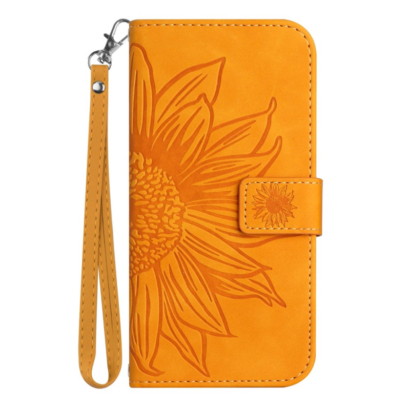 Honor 200 Lite Funda de cordón con estampado de girasol