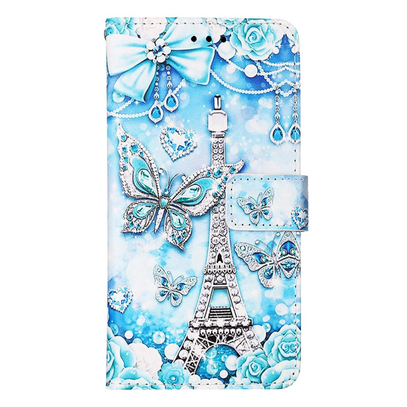 Xiaomi Redmi A3 Eiffel Tower and Butterflies Colgante
 Funda
