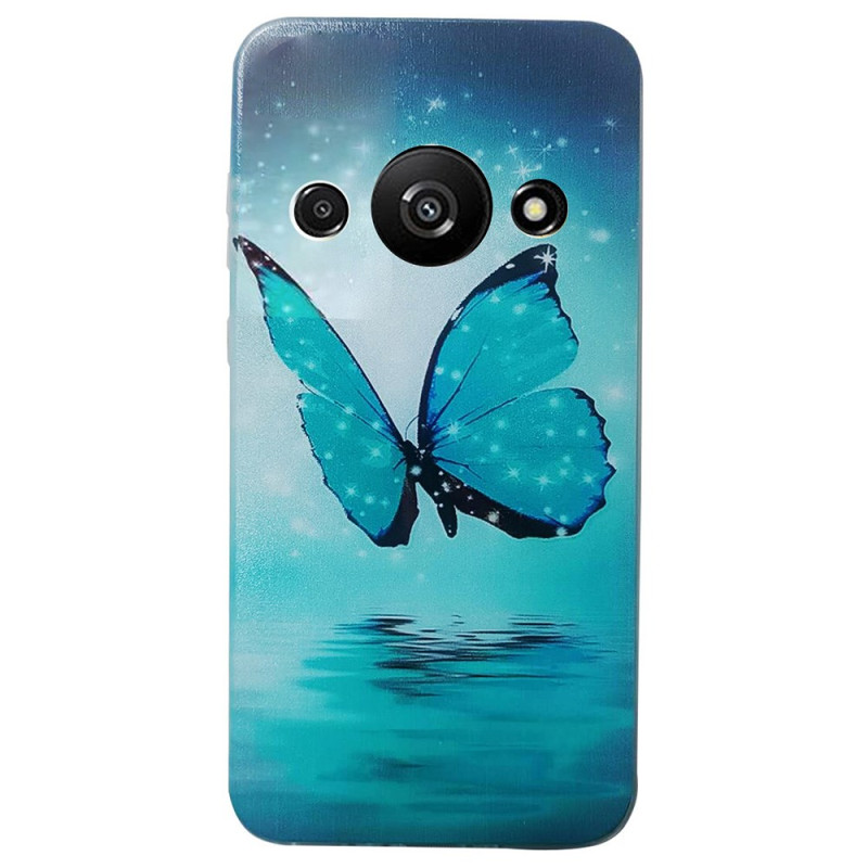 Xiaomi Redmi A3 Funda Mariposa Azul