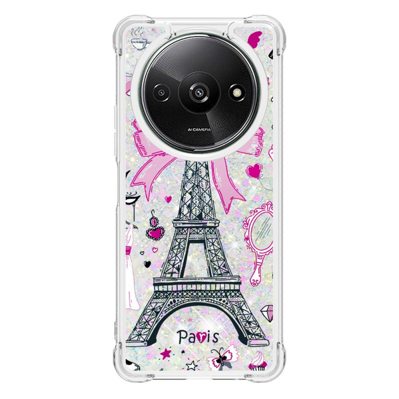 Xiaomi Redmi A3 Glitter Funda Torre Eiffel