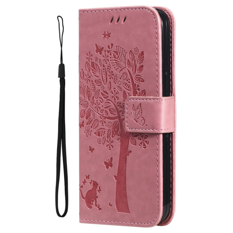 Xiaomi Redmi A3 Cat y Lanyard Tree Funda
