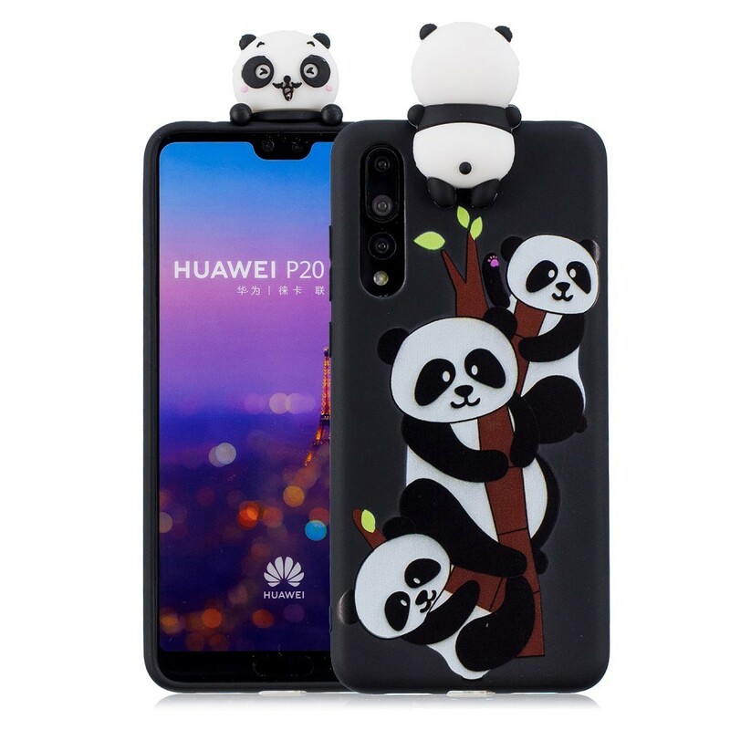 Familia Panda de fundas 3D para el Huawei P20 Pro