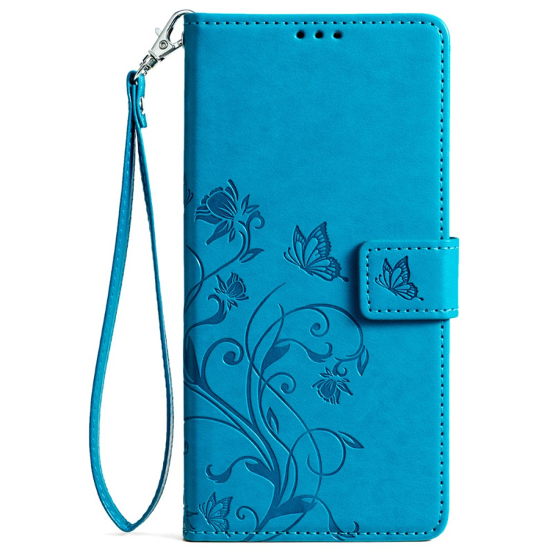 Funda Poco F6 Pro Mariposas y Flores con Colgante
