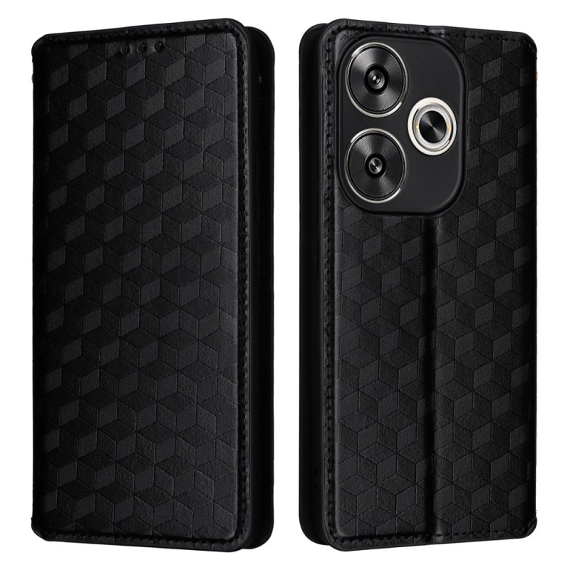 Flip Cover Poco F6 5G Patrón Cubos 3D