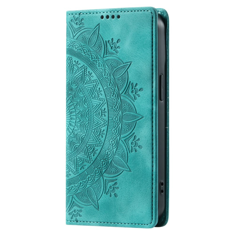 Honor 200 Lite Funda efecto gamuza estampado Mandala