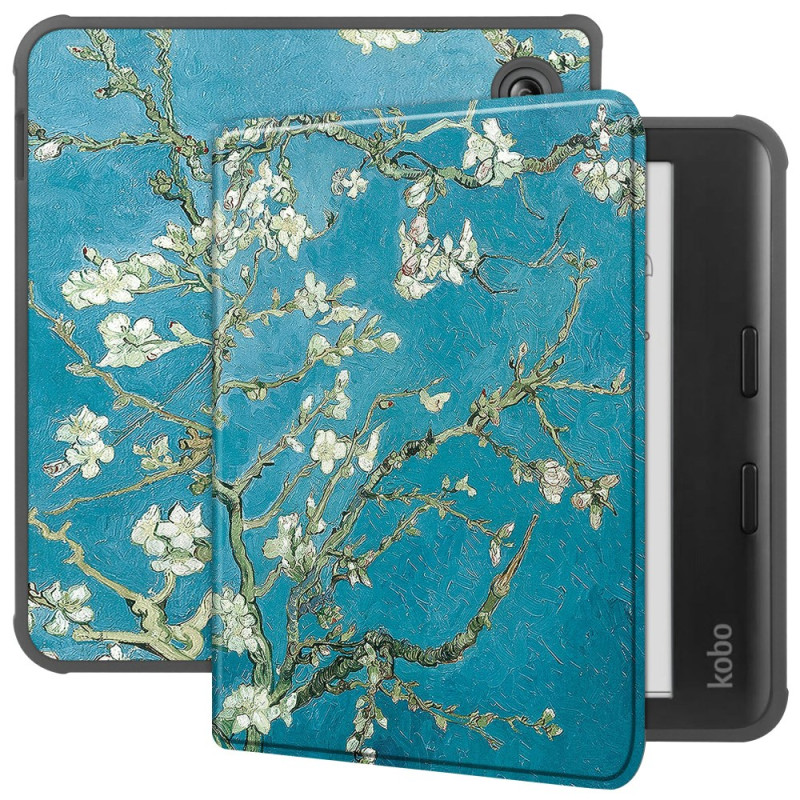 Kobo Libra Color Albaricoque Funda Flor