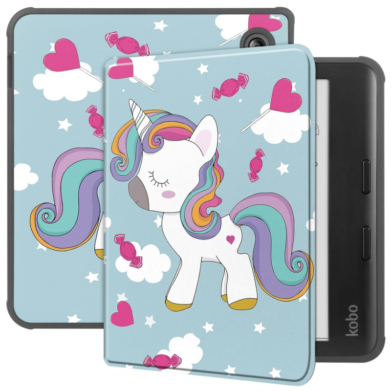 Kobo Libra Funda Unicornio Color