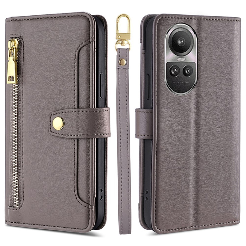 Funda Oppo Reno 10 / 10 Pro Wallet Lanyard y bandolera