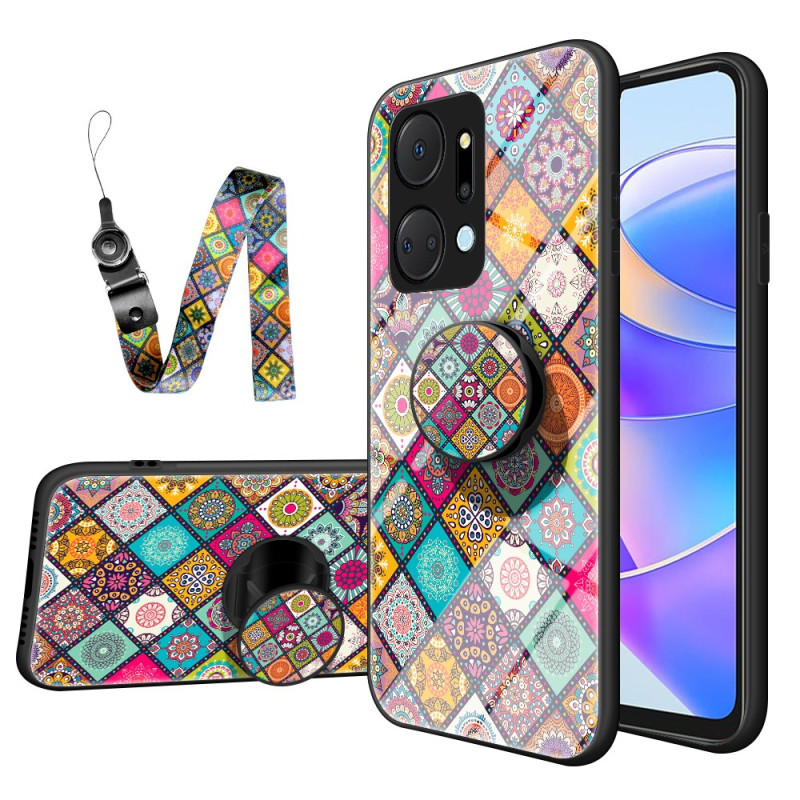 Honor X7a Funda
 Patchwork Anillo de soporte