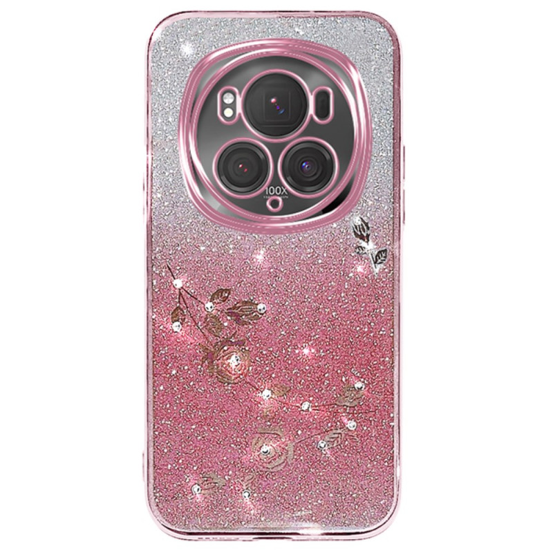 Honor Magic 6 Pro Flor y Rhinestone Caso KADEM