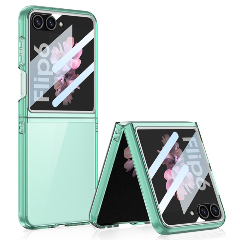 Funda Tintada Samsung Galaxy Z Flip 6 con Protección de Pantalla Trasera de Cristal Templado