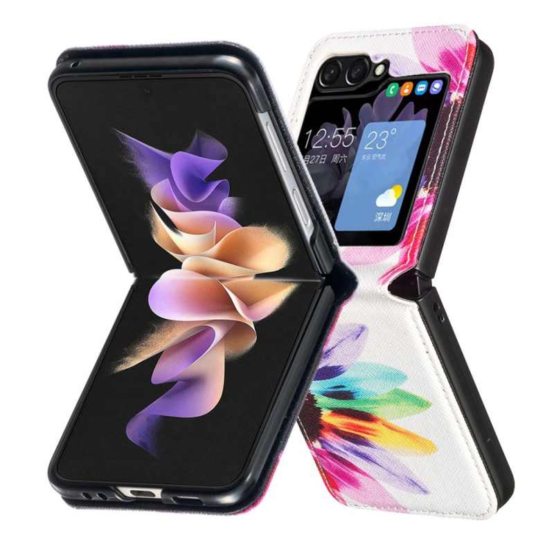 Funda de flor de acuarela para Samsung Galaxy Z Flip 6