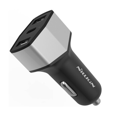 NILLKIN Cargador de coche de tres puertos con doble USB