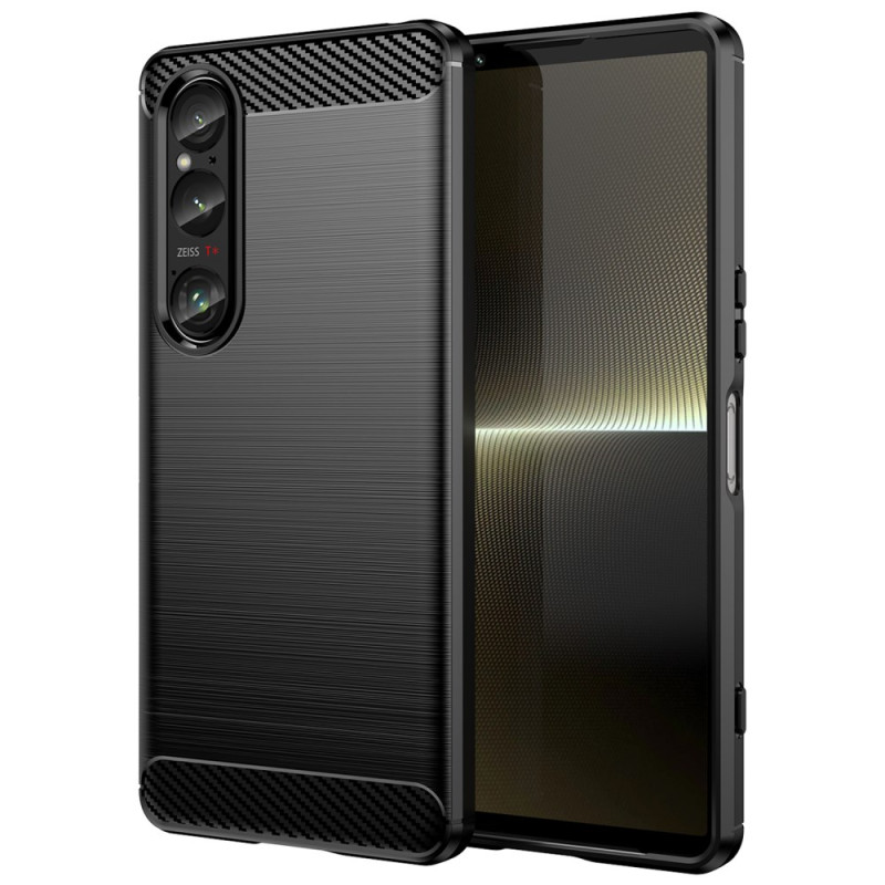 Funda de fibra de carbono cepillada para Sony Xperia 1 VI