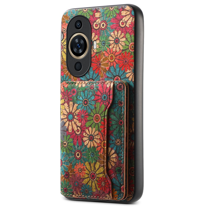 Funda Huawei Nova 12S Funda Floral Soporte Tarjeta