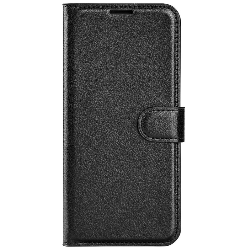 Poco F6 Faux Funda de cuero Litchi