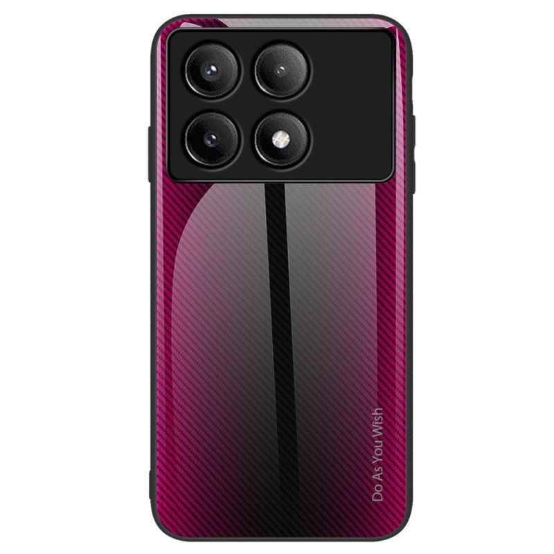 Poco F6 Pro Funda de fibra de carbono de cristal templado
