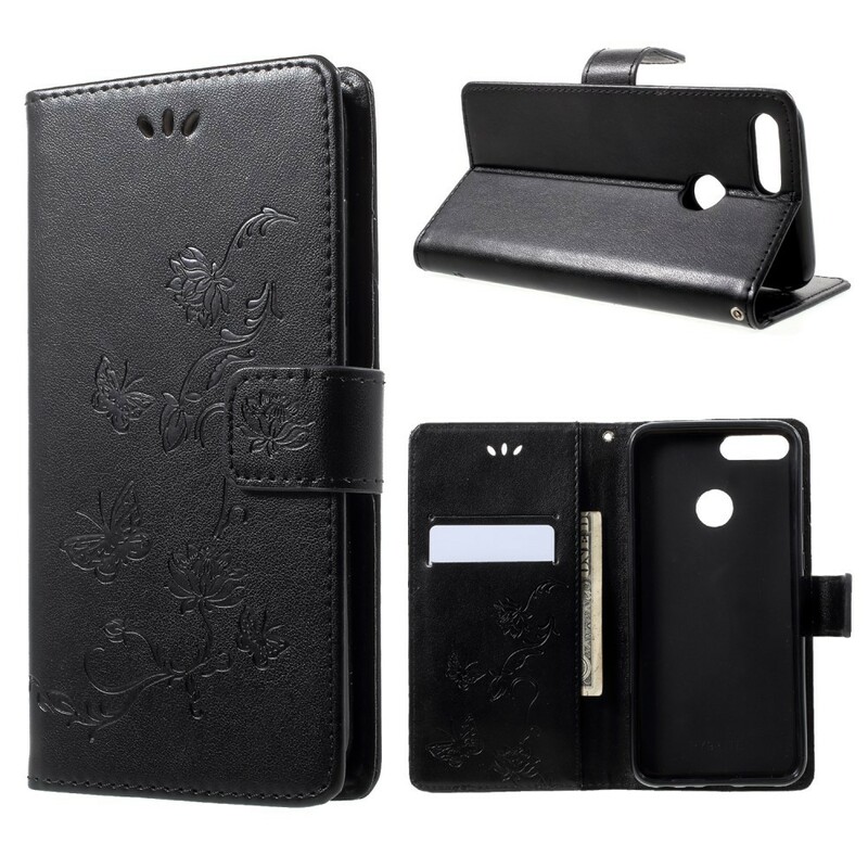 Funda con colgante de mariposas y flores para el Honor 9 Lite Funda con colgante de mariposas y flores para el Honor 9 Lite