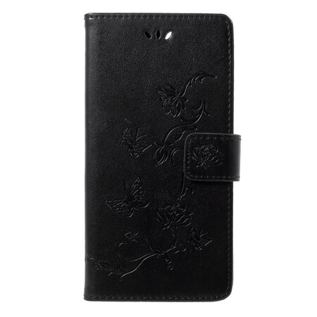 Funda con colgante de mariposas y flores para el Honor 9 Lite
