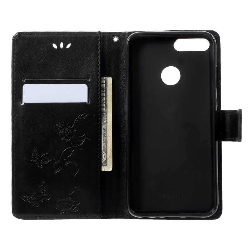 Funda con colgante de mariposas y flores para el Honor 9 Lite Funda con colgante de mariposas y flores para el Honor 9 Lite