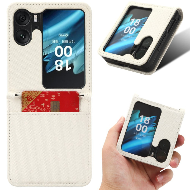 Oppo Find N2 Flip Style Funda de Piel Funda de Tarjeta