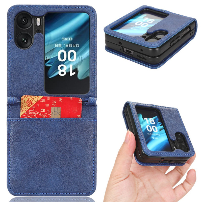 Oppo Find N2 Flip Simulated Leather Funda
 y Card Funda
