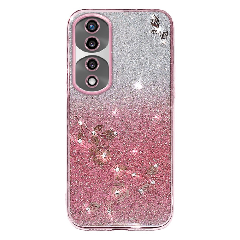 Honor 70 Flor y Rhinestone Caso KADEM