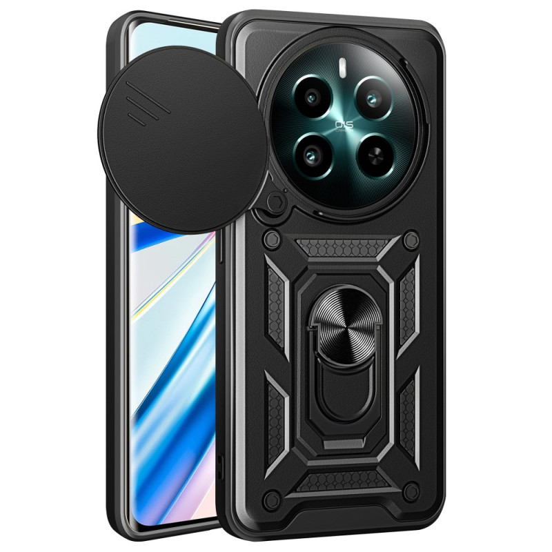 Funda Realme 12 Plus 5G con soporte y protector de lente deslizante