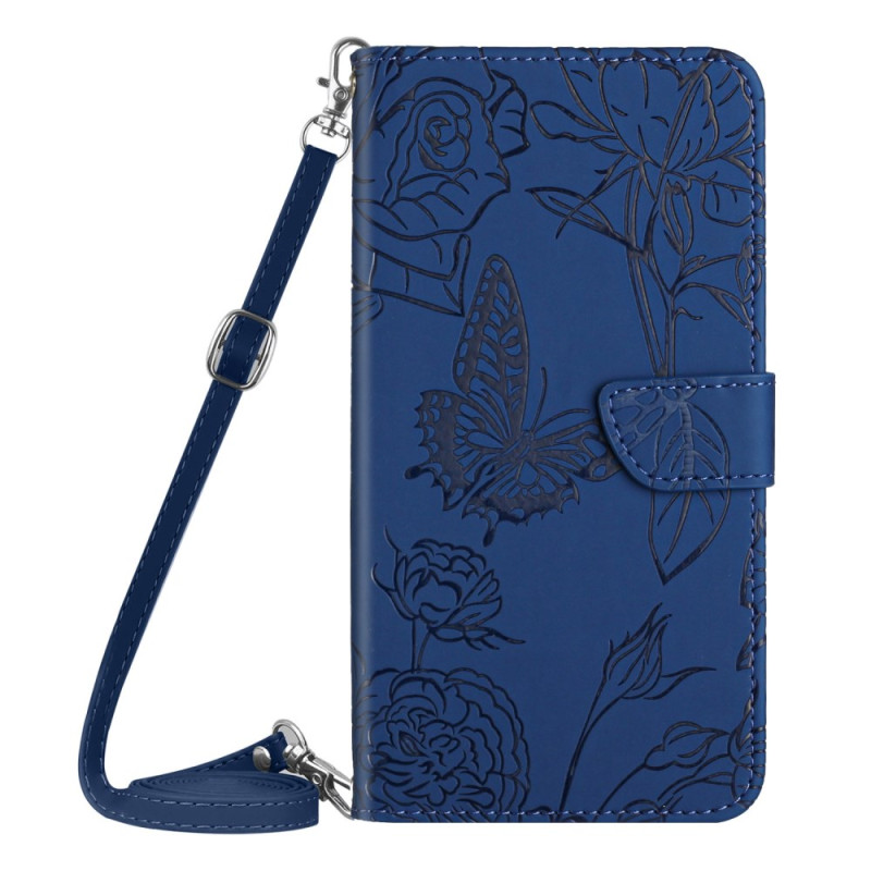 Funda Realme 12 Plus 5G Estampado Mariposas Bandolera