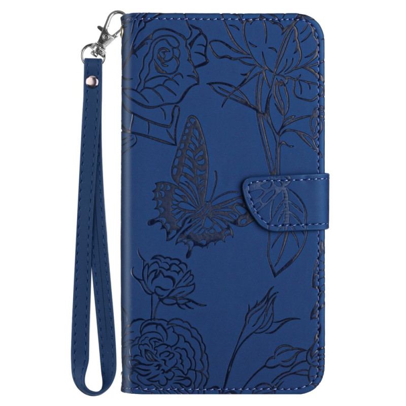 Funda con estampado de mariposa y colgante
 para Realme 12 Plus 5G