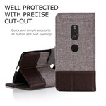 Funda Sony Xperia XZ2 Muxma efecto tela y piel