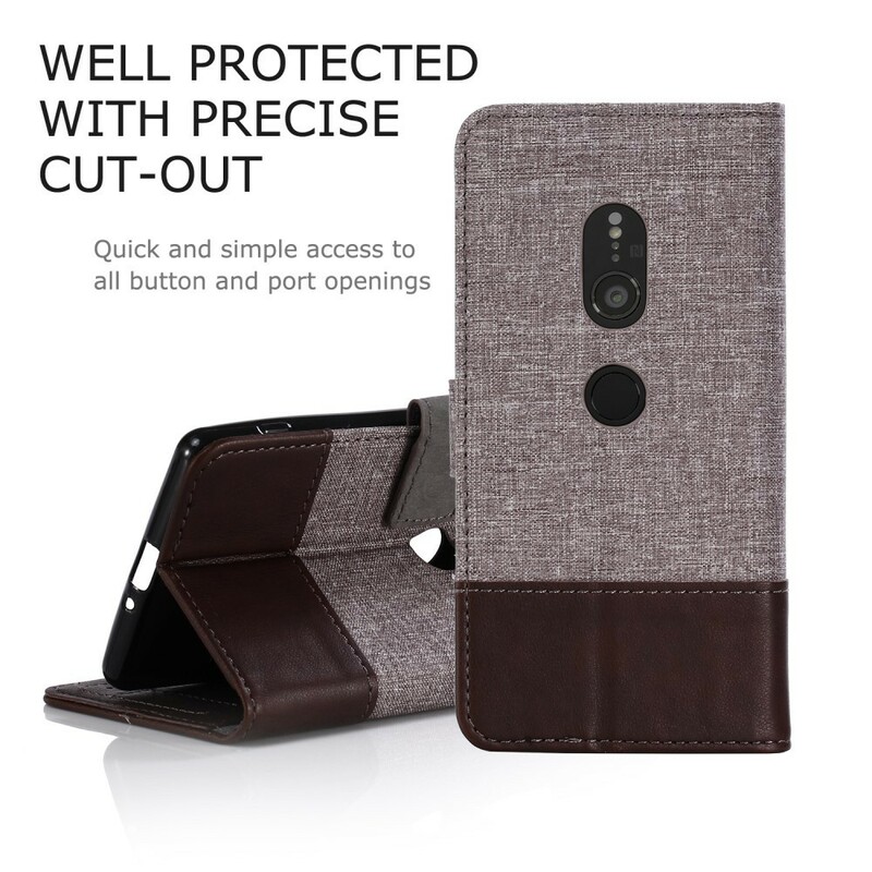 Funda Sony Xperia XZ2 Muxma efecto tela y piel